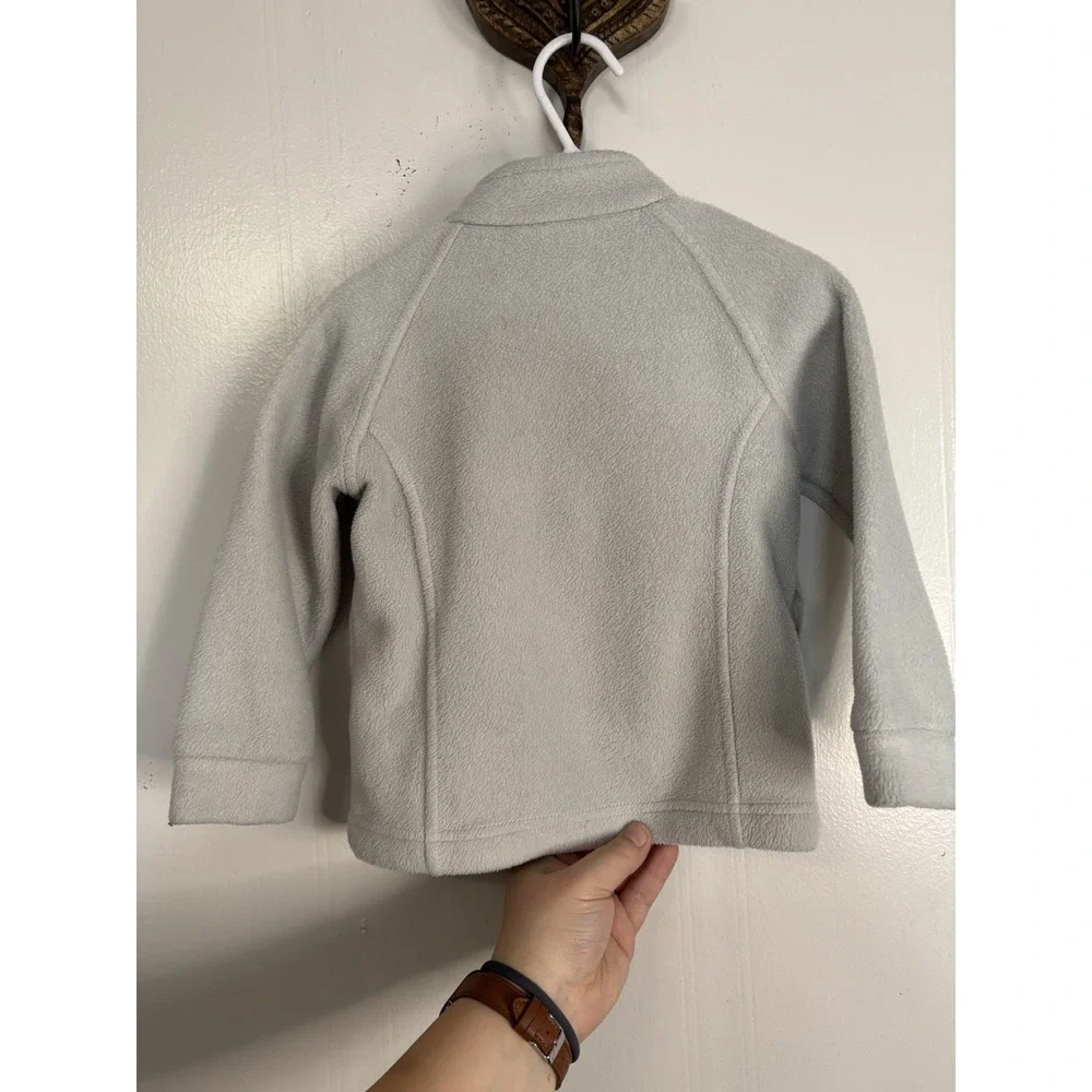Columbia Toddler Fleece Light Gray Jacket‎ Zip Up 2T Gender Neutral